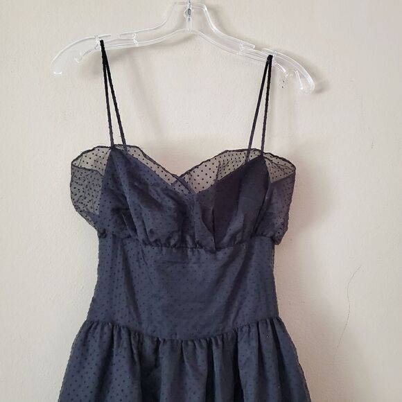 GUNNE SAX Women's Maxi Dress Black Size 9 Vintage Prom Gothic Whimsigoth Goth - Picture 3 of 8